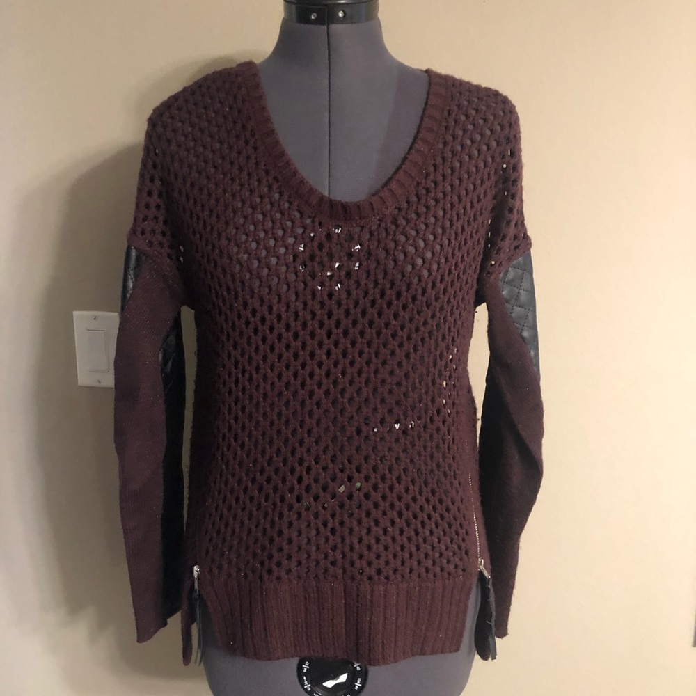 Badass rock republic mixed media sweater